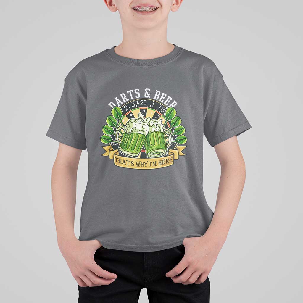 Beer And Darts St Patricks Day Gift T Shirt For Kid That Is Why I Am Here
