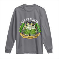 Beer And Darts St Patricks Day Gift Long Sleeve Shirt That Is Why I Am Here