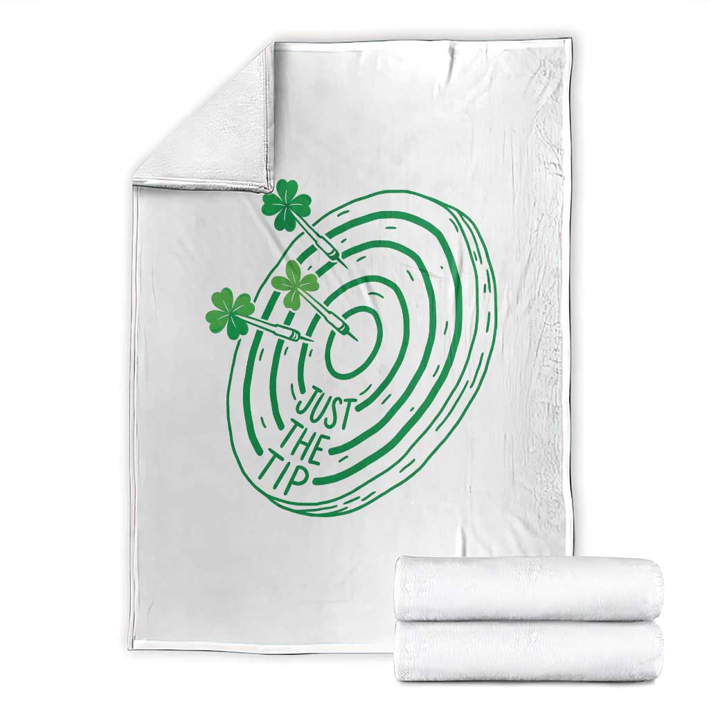 Dirty Humor Dartist St Patricks Day Gift Throw Blanket Just The Tip