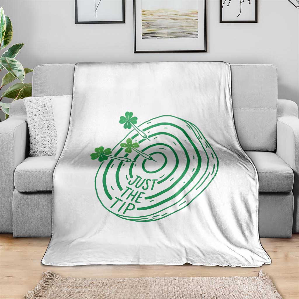 Dirty Humor Dartist St Patricks Day Gift Throw Blanket Just The Tip