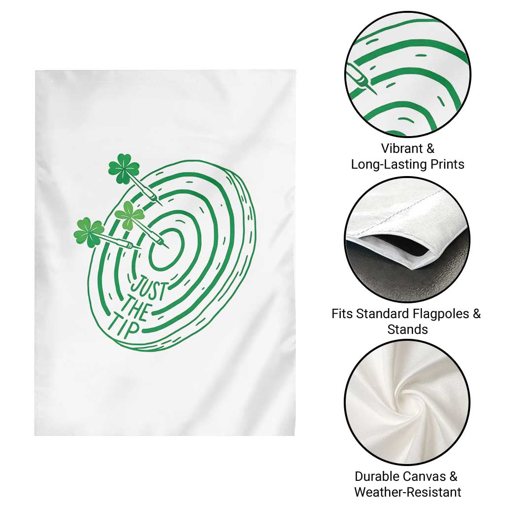 Dirty Humor Dartist St Patricks Day Gift Garden Flag Just The Tip