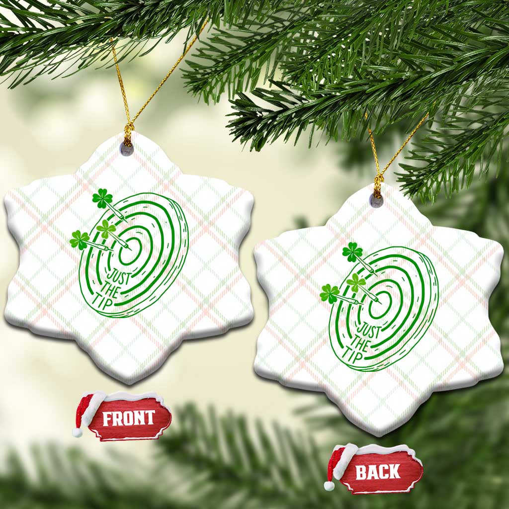 Dirty Humor Dartist St Patricks Day Gift Ceramic Ornament Just The Tip
