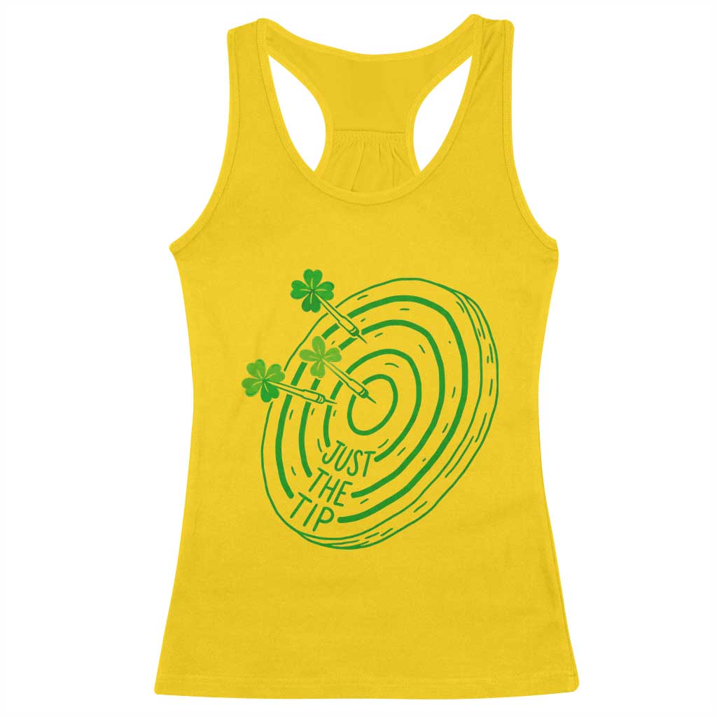 Dirty Humor Dartist St Patricks Day Gift Racerback Tank Top Just The Tip