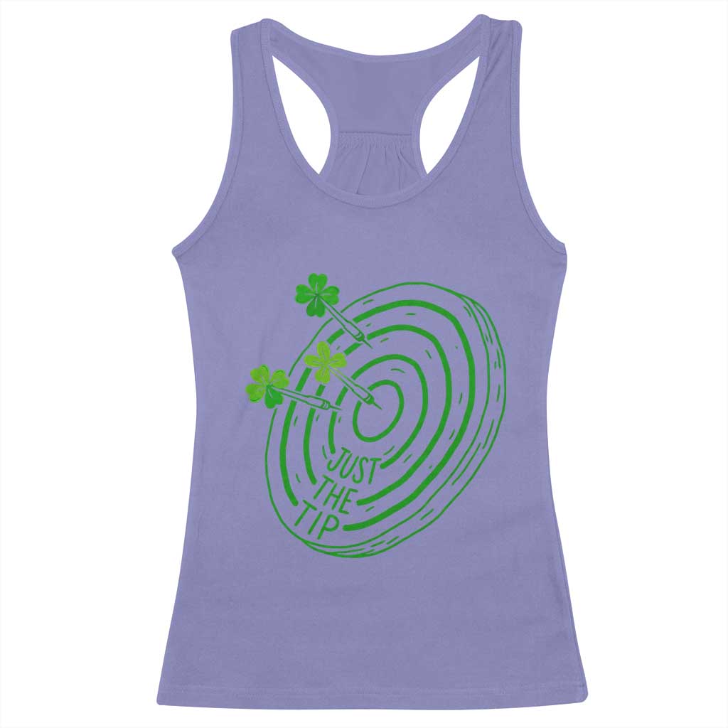 Dirty Humor Dartist St Patricks Day Gift Racerback Tank Top Just The Tip