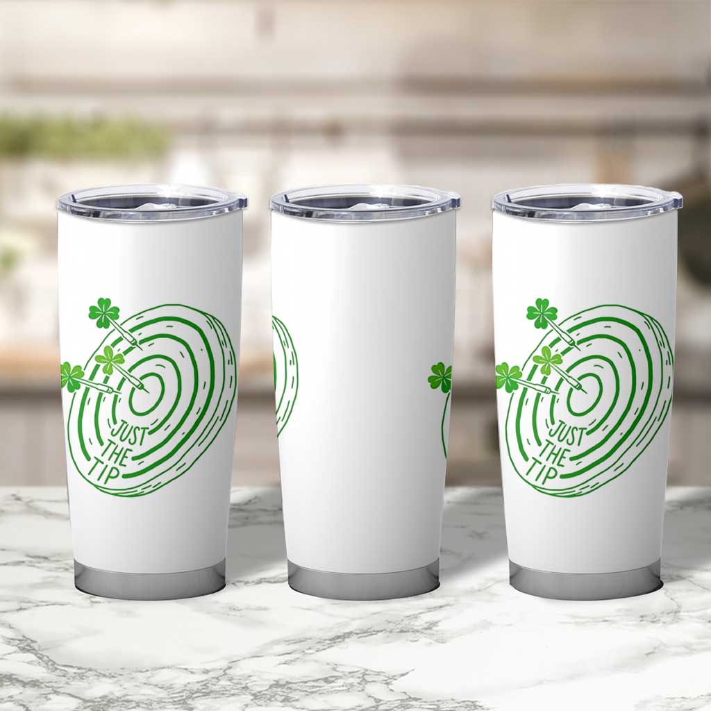 Dirty Humor Dartist St Patricks Day Gift Tumbler Cup Just The Tip
