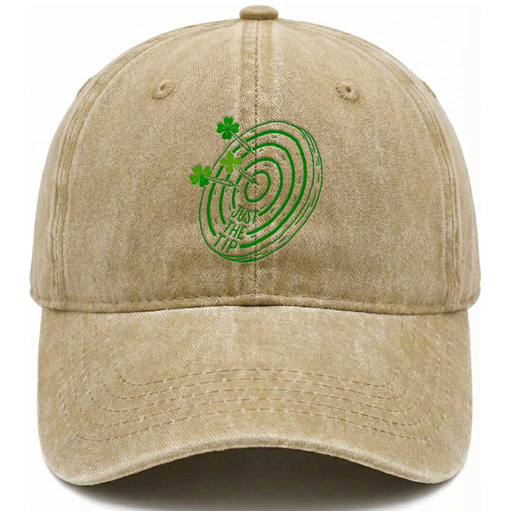 Dirty Humor Dartist St Patricks Day Gift Washed Cotton Baseball Cap Just The Tip
