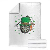Lucky Darts Board With Irish Flag Throw Blanket St Patricks Day Gift
