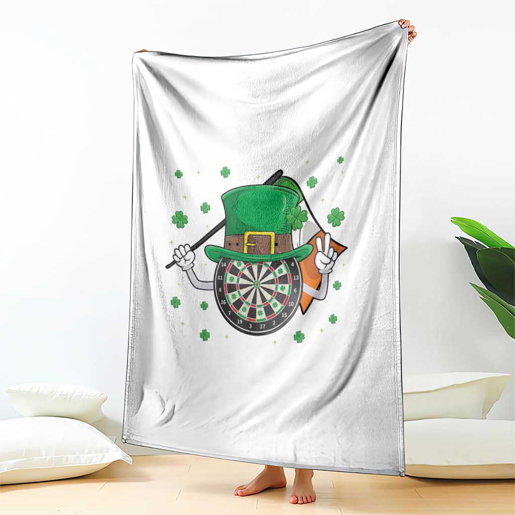 Lucky Darts Board With Irish Flag Throw Blanket St Patricks Day Gift