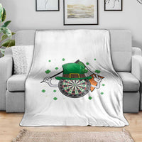 Lucky Darts Board With Irish Flag Throw Blanket St Patricks Day Gift