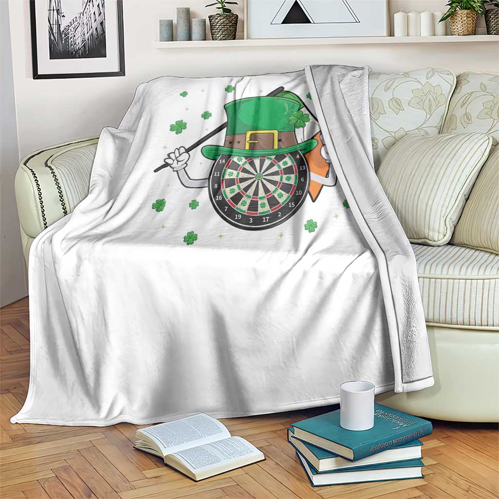 Lucky Darts Board With Irish Flag Throw Blanket St Patricks Day Gift