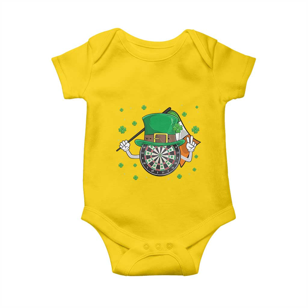 Lucky Darts Board With Irish Flag Baby Onesie St Patricks Day Gift
