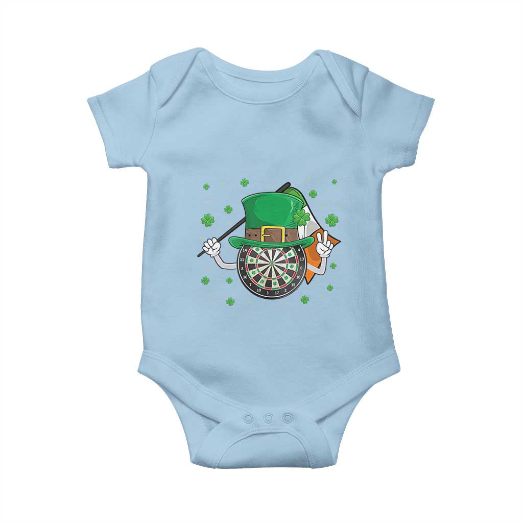 Lucky Darts Board With Irish Flag Baby Onesie St Patricks Day Gift