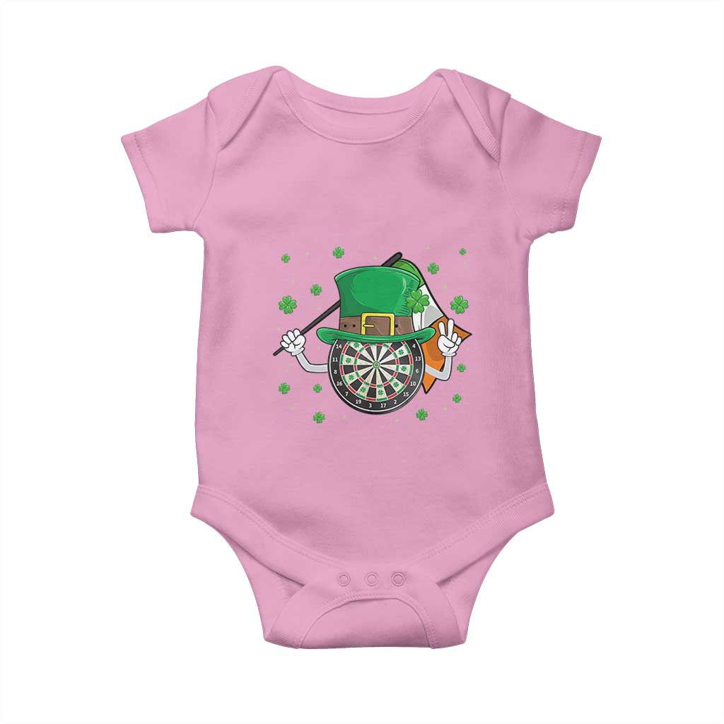 Lucky Darts Board With Irish Flag Baby Onesie St Patricks Day Gift
