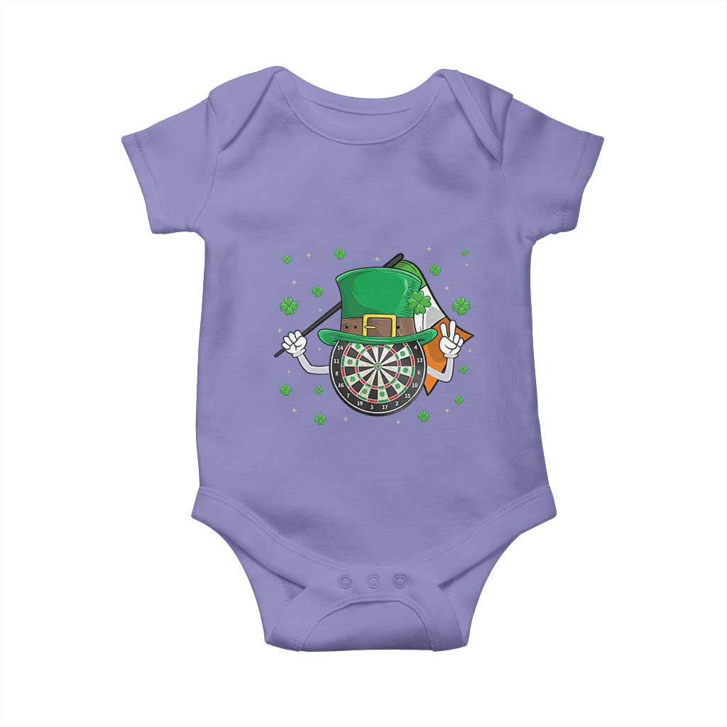 Lucky Darts Board With Irish Flag Baby Onesie St Patricks Day Gift