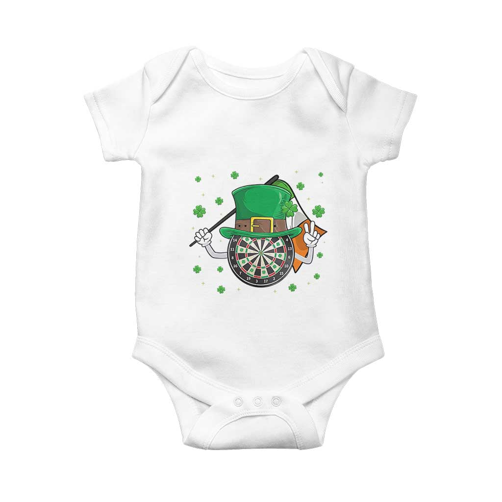 Lucky Darts Board With Irish Flag Baby Onesie St Patricks Day Gift