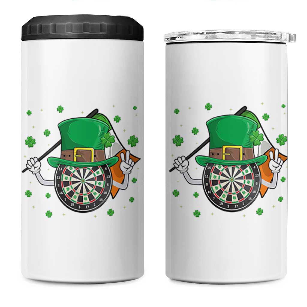 Lucky Darts Board With Irish Flag 4 in 1 Can Cooler Tumbler St Patricks Day Gift