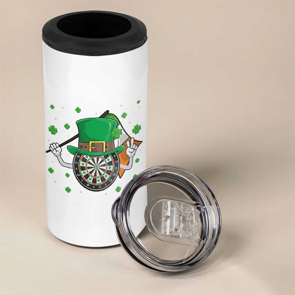 Lucky Darts Board With Irish Flag 4 in 1 Can Cooler Tumbler St Patricks Day Gift