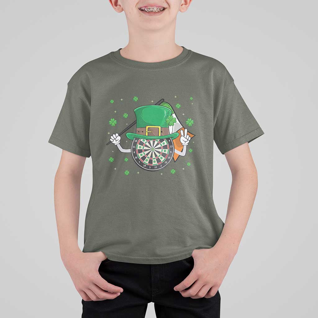 Lucky Darts Board With Irish Flag T Shirt For Kid St Patricks Day Gift