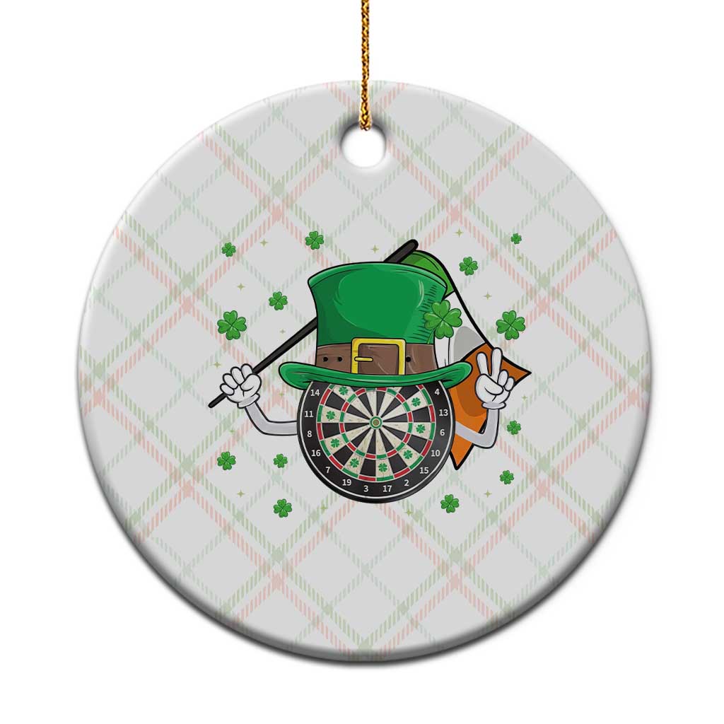 Lucky Darts Board With Irish Flag Ceramic Ornament St Patricks Day Gift
