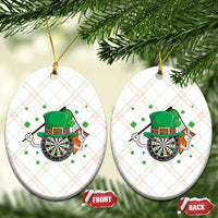 Lucky Darts Board With Irish Flag Ceramic Ornament St Patricks Day Gift