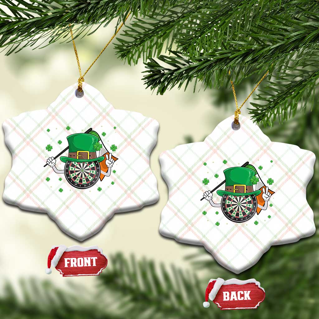 Lucky Darts Board With Irish Flag Ceramic Ornament St Patricks Day Gift