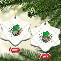 Lucky Darts Board With Irish Flag Ceramic Ornament St Patricks Day Gift