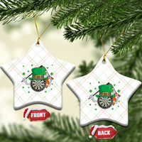 Lucky Darts Board With Irish Flag Ceramic Ornament St Patricks Day Gift