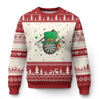 Lucky Darts Board With Irish Flag Ugly Christmas Sweater St Patricks Day Gift