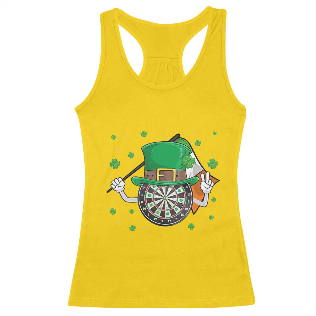 Lucky Darts Board With Irish Flag Racerback Tank Top St Patricks Day Gift
