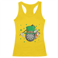 Lucky Darts Board With Irish Flag Racerback Tank Top St Patricks Day Gift