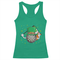 Lucky Darts Board With Irish Flag Racerback Tank Top St Patricks Day Gift
