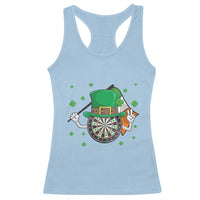 Lucky Darts Board With Irish Flag Racerback Tank Top St Patricks Day Gift