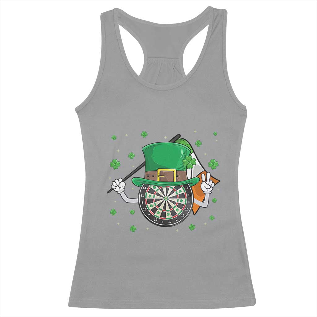Lucky Darts Board With Irish Flag Racerback Tank Top St Patricks Day Gift
