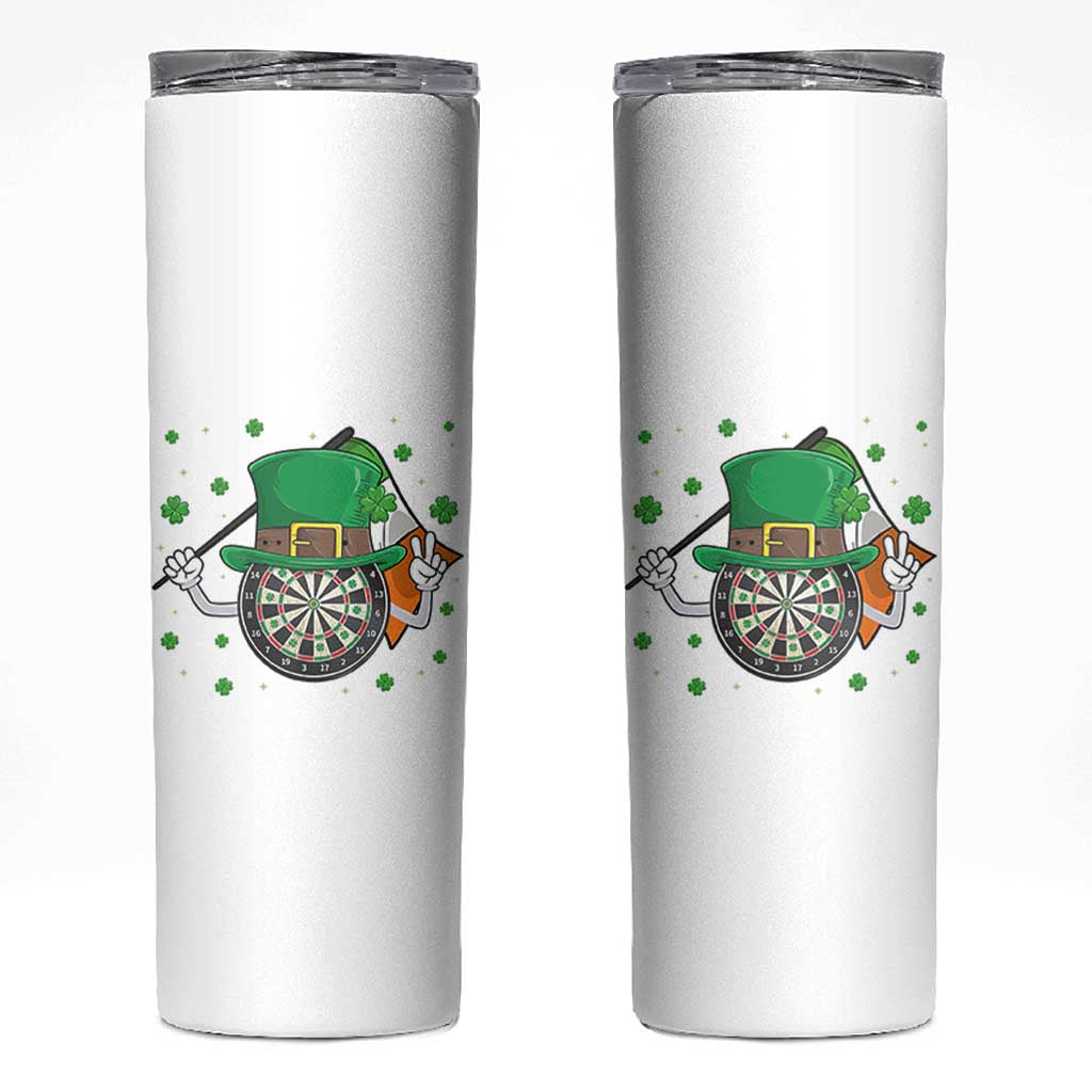 Lucky Darts Board With Irish Flag Skinny Tumbler St Patricks Day Gift