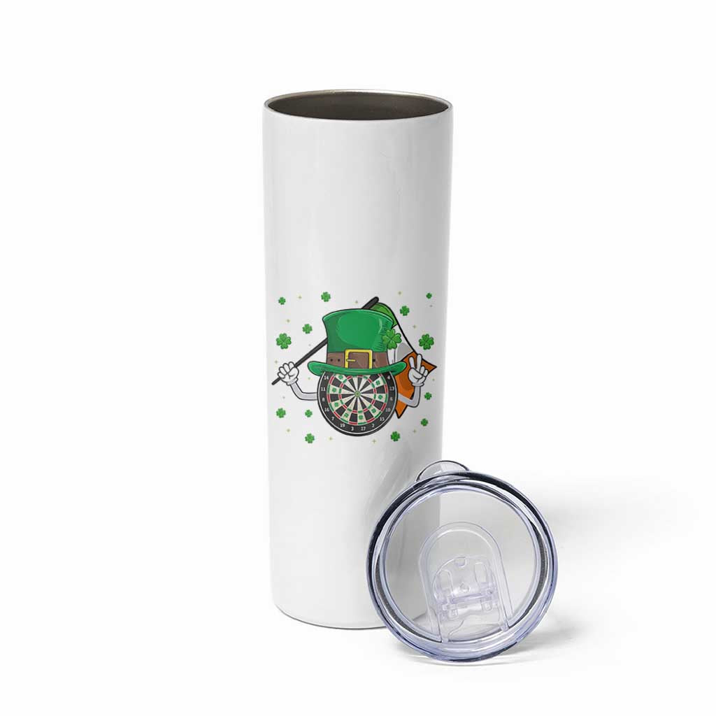 Lucky Darts Board With Irish Flag Skinny Tumbler St Patricks Day Gift