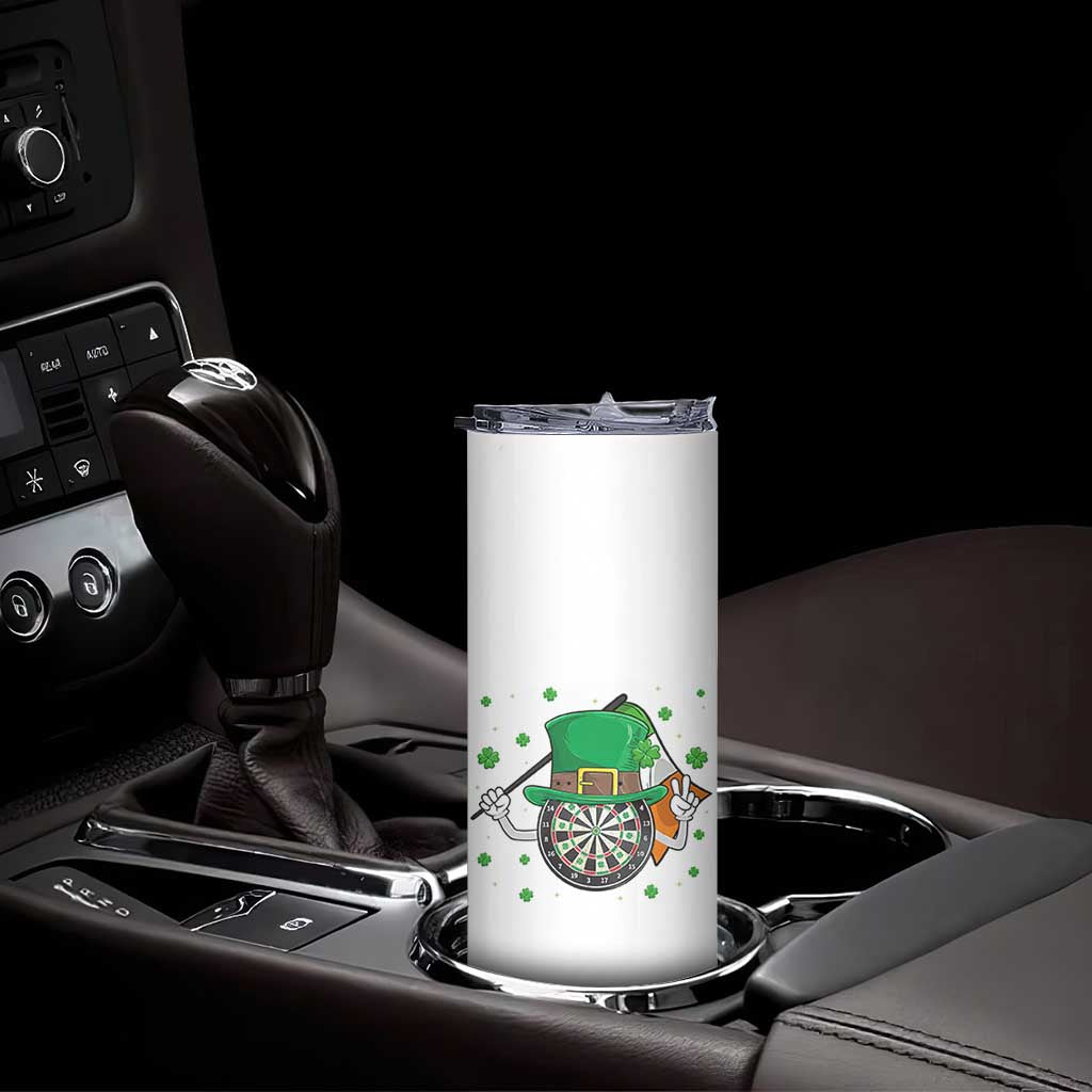 Lucky Darts Board With Irish Flag Skinny Tumbler St Patricks Day Gift