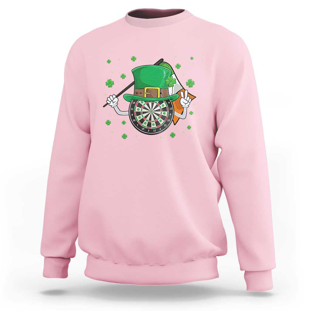 Lucky Darts Board With Irish Flag Sweatshirt St Patricks Day Gift
