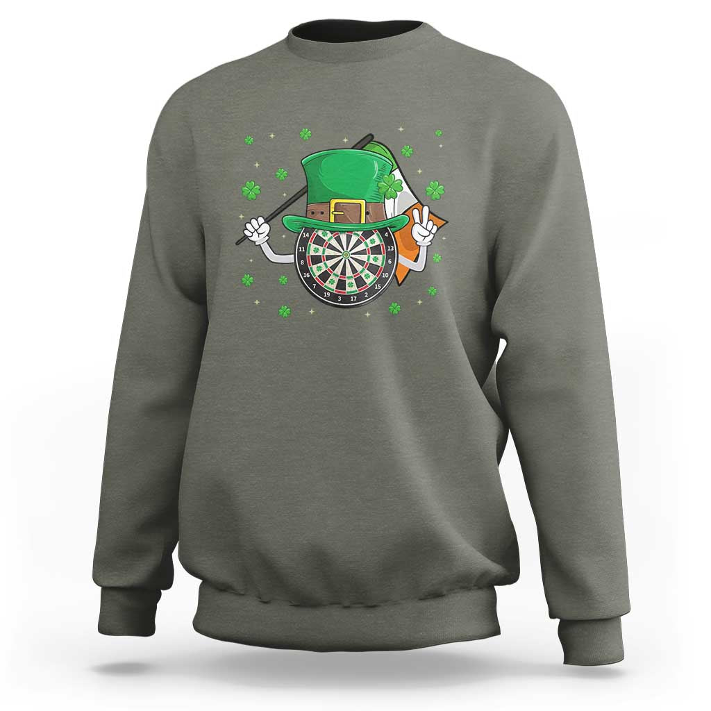 Lucky Darts Board With Irish Flag Sweatshirt St Patricks Day Gift