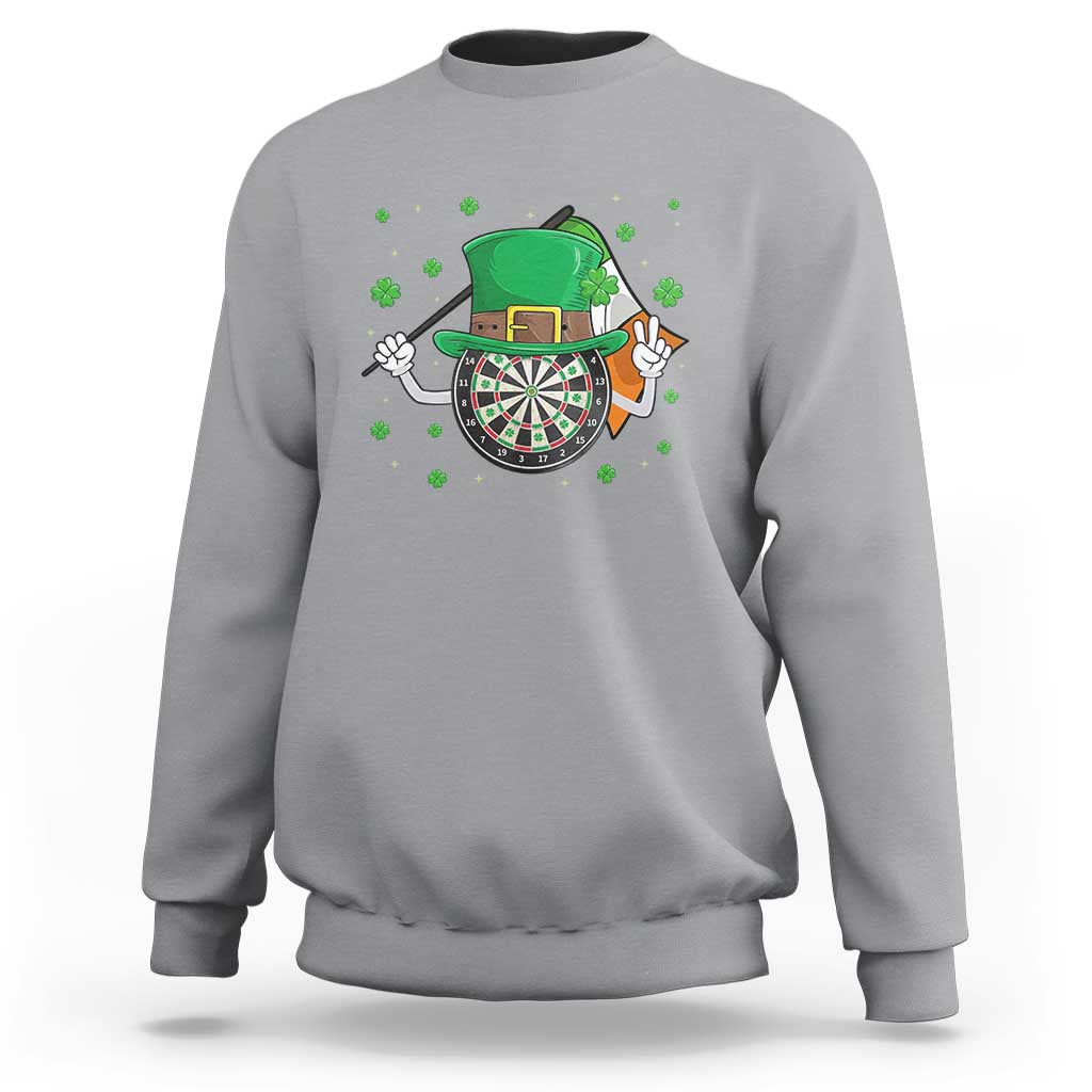 Lucky Darts Board With Irish Flag Sweatshirt St Patricks Day Gift