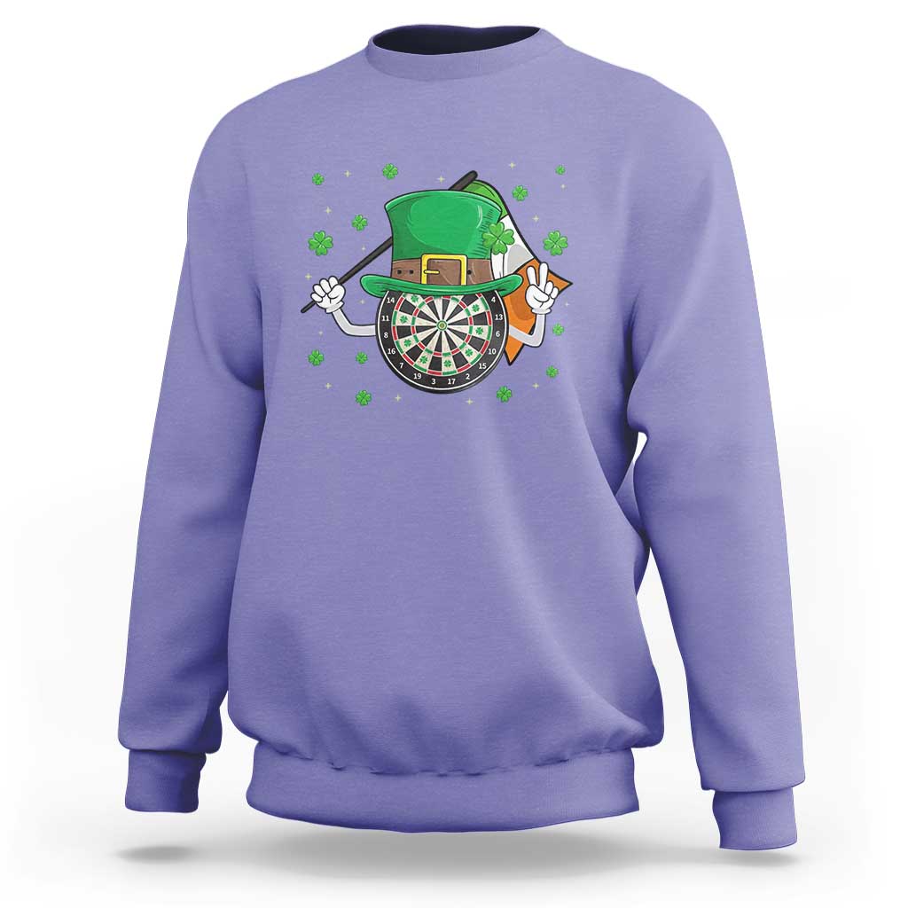 Lucky Darts Board With Irish Flag Sweatshirt St Patricks Day Gift