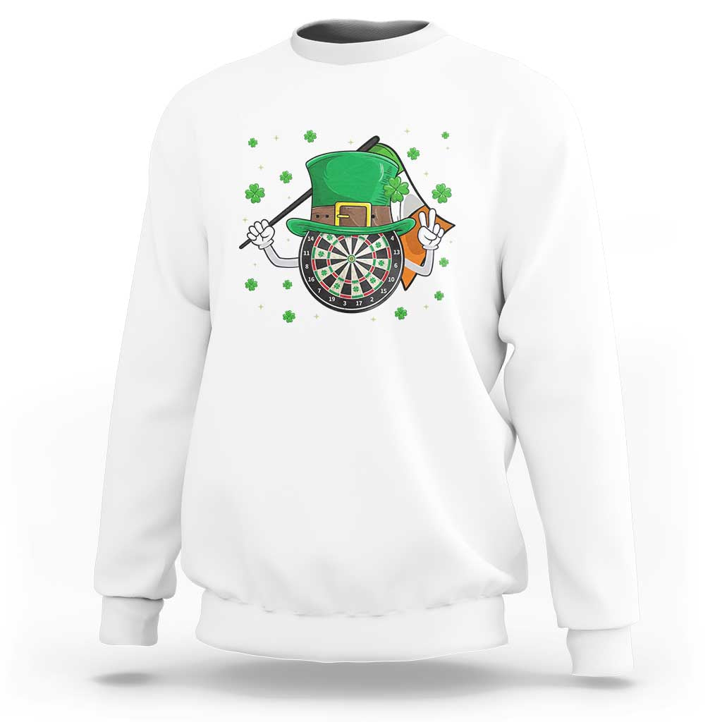Lucky Darts Board With Irish Flag Sweatshirt St Patricks Day Gift
