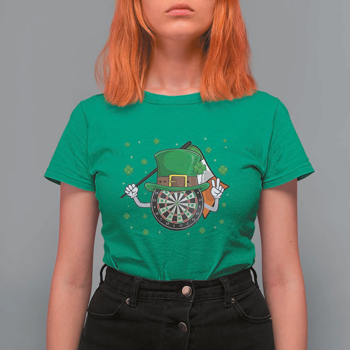 Lucky Darts Board With Irish Flag T Shirt For Women St Patricks Day Gift