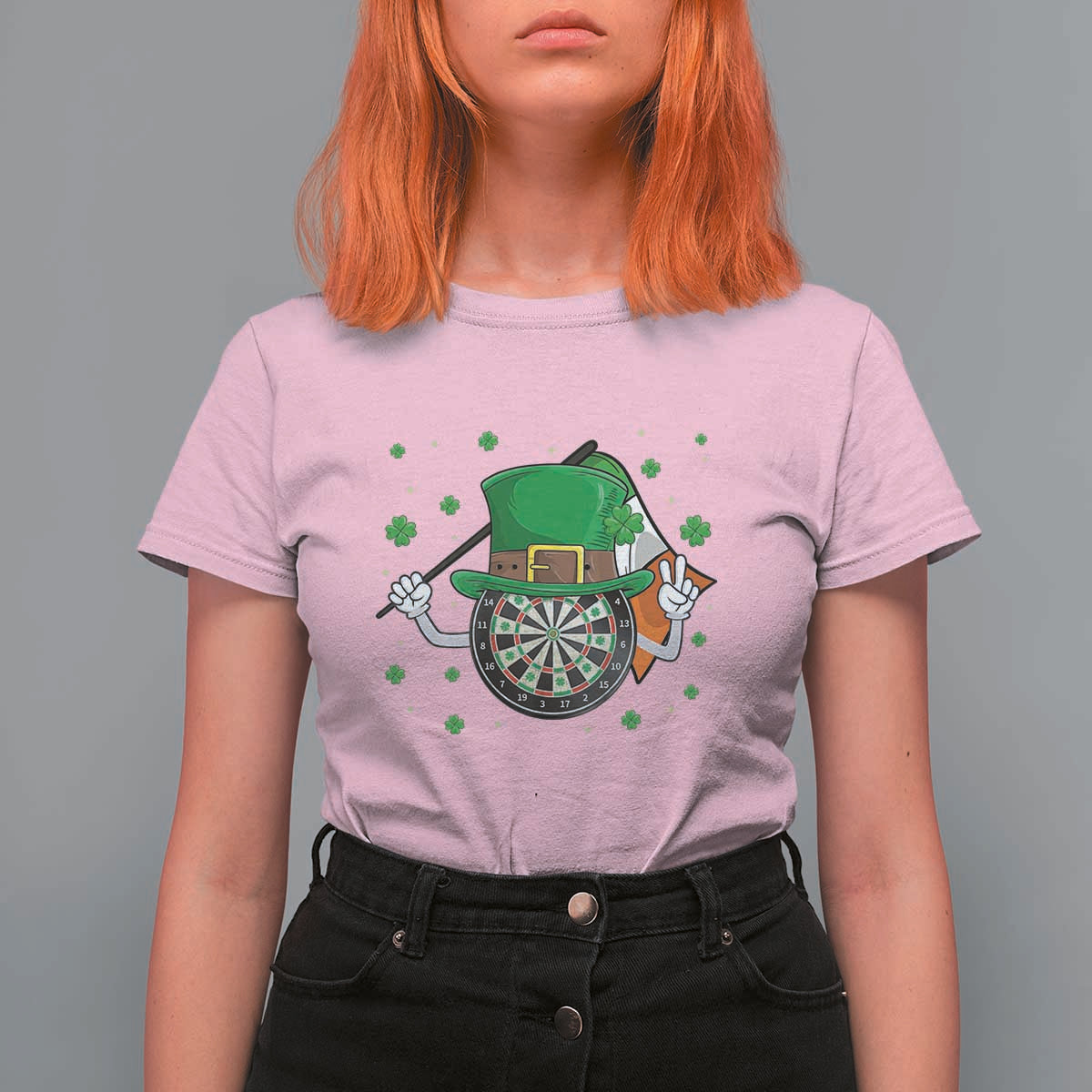 Lucky Darts Board With Irish Flag T Shirt For Women St Patricks Day Gift