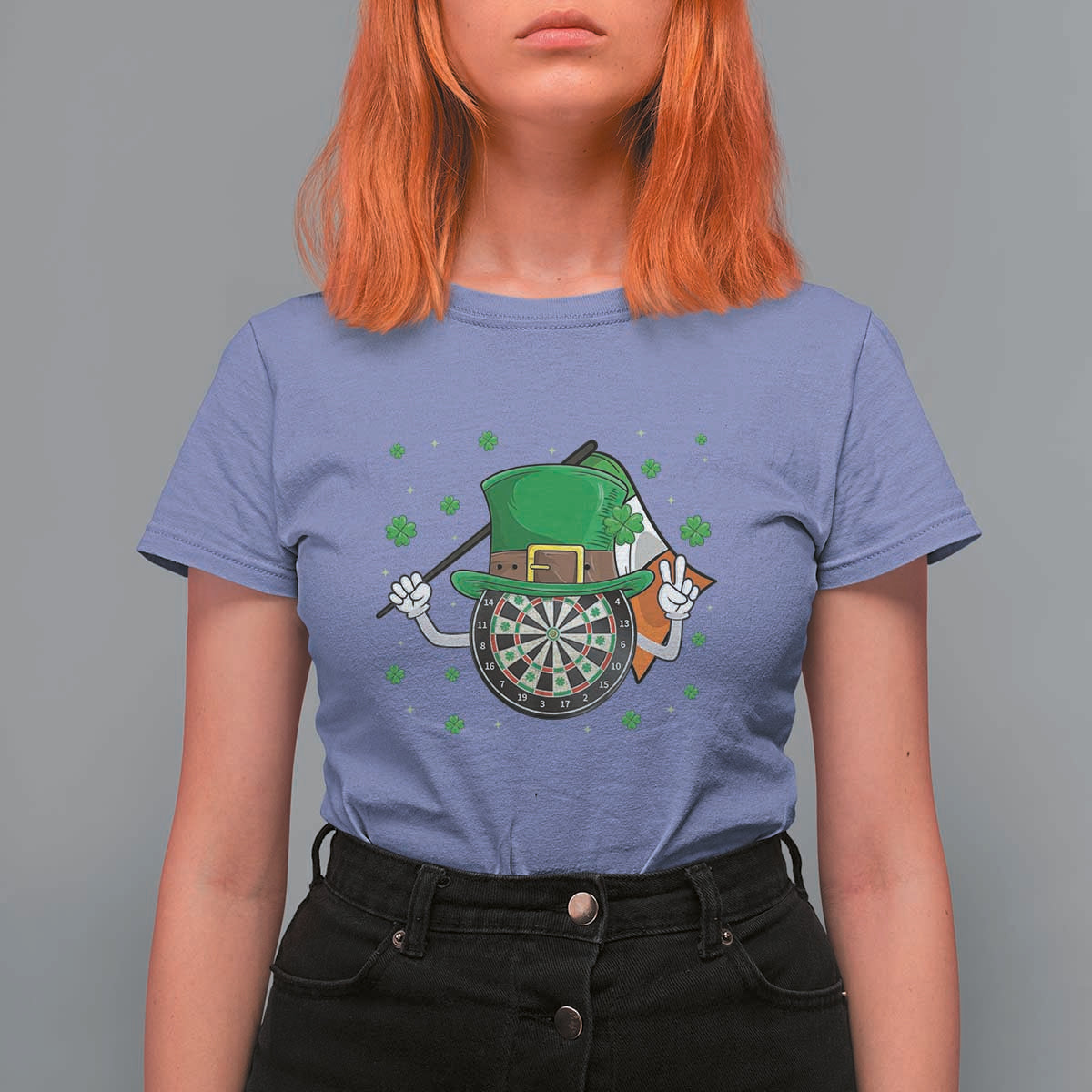Lucky Darts Board With Irish Flag T Shirt For Women St Patricks Day Gift