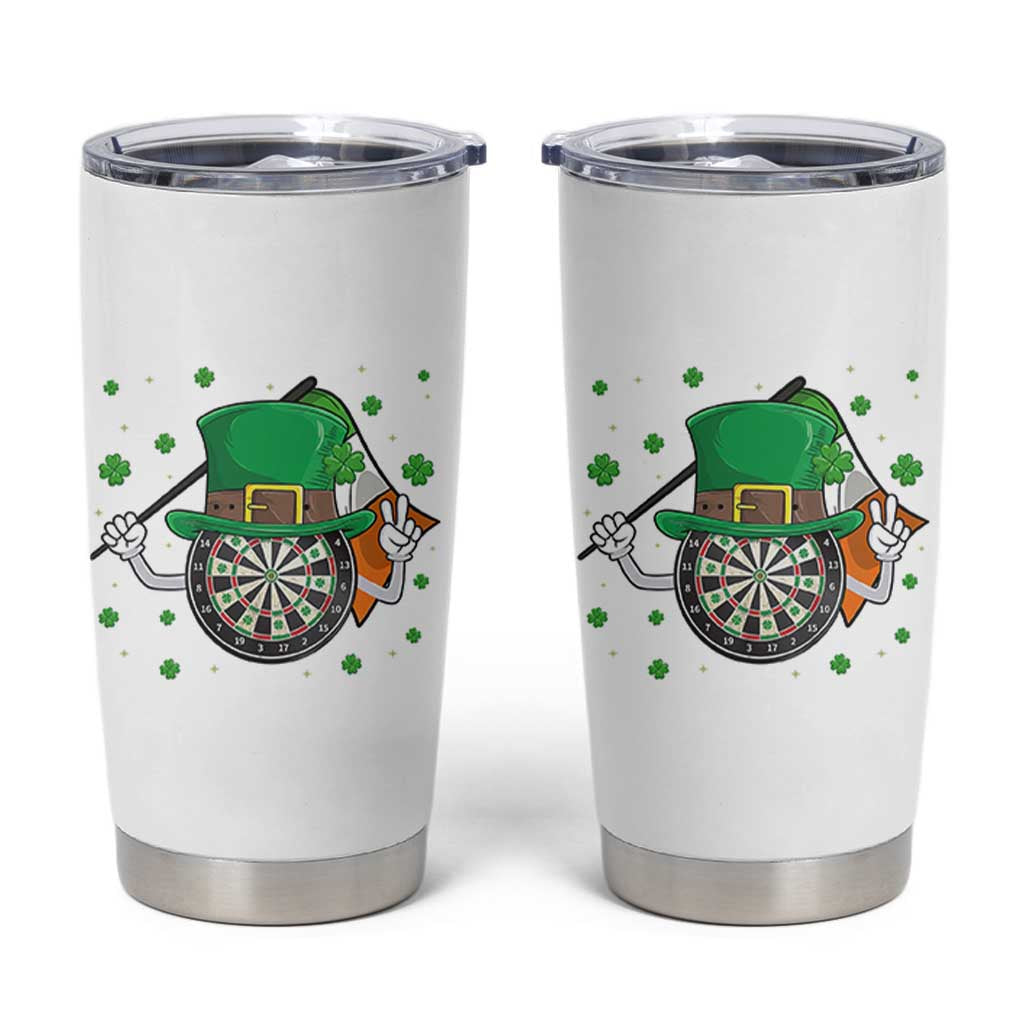 Lucky Darts Board With Irish Flag Tumbler Cup St Patricks Day Gift