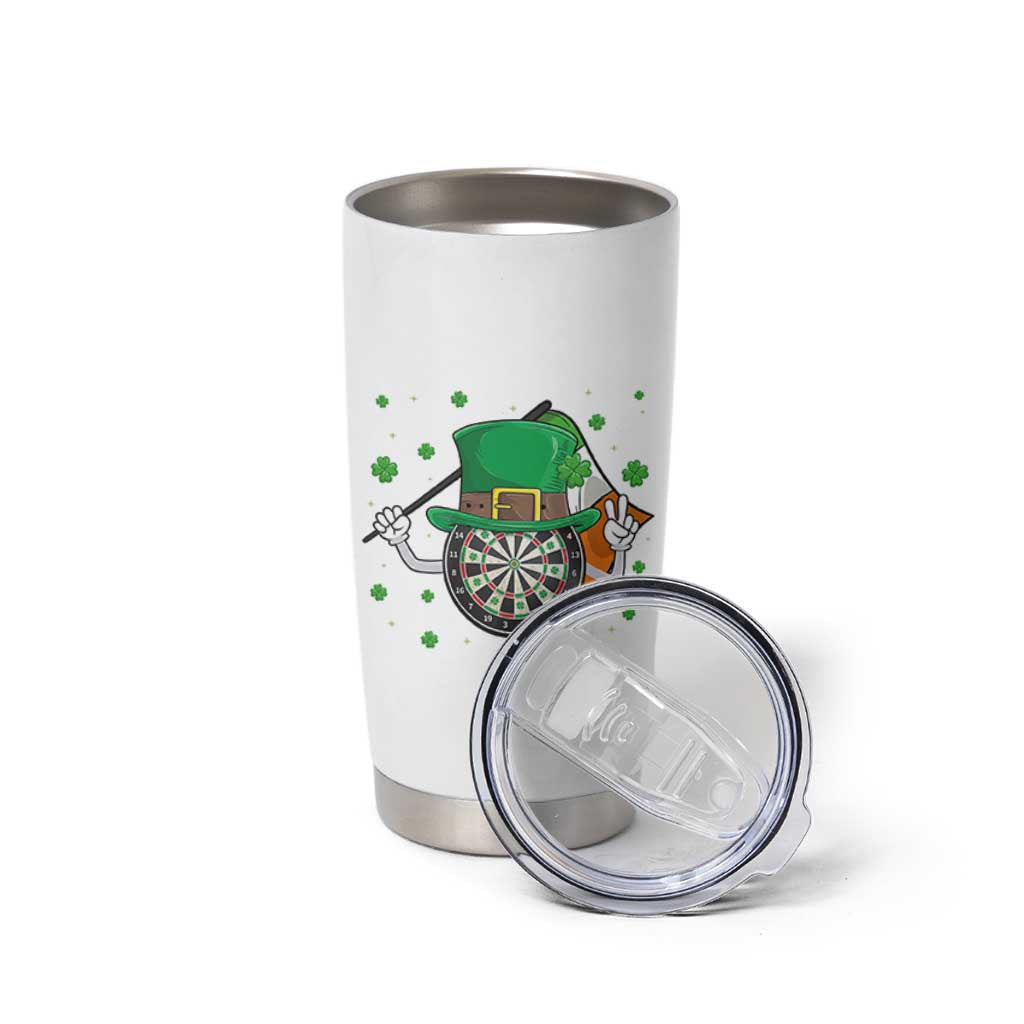 Lucky Darts Board With Irish Flag Tumbler Cup St Patricks Day Gift