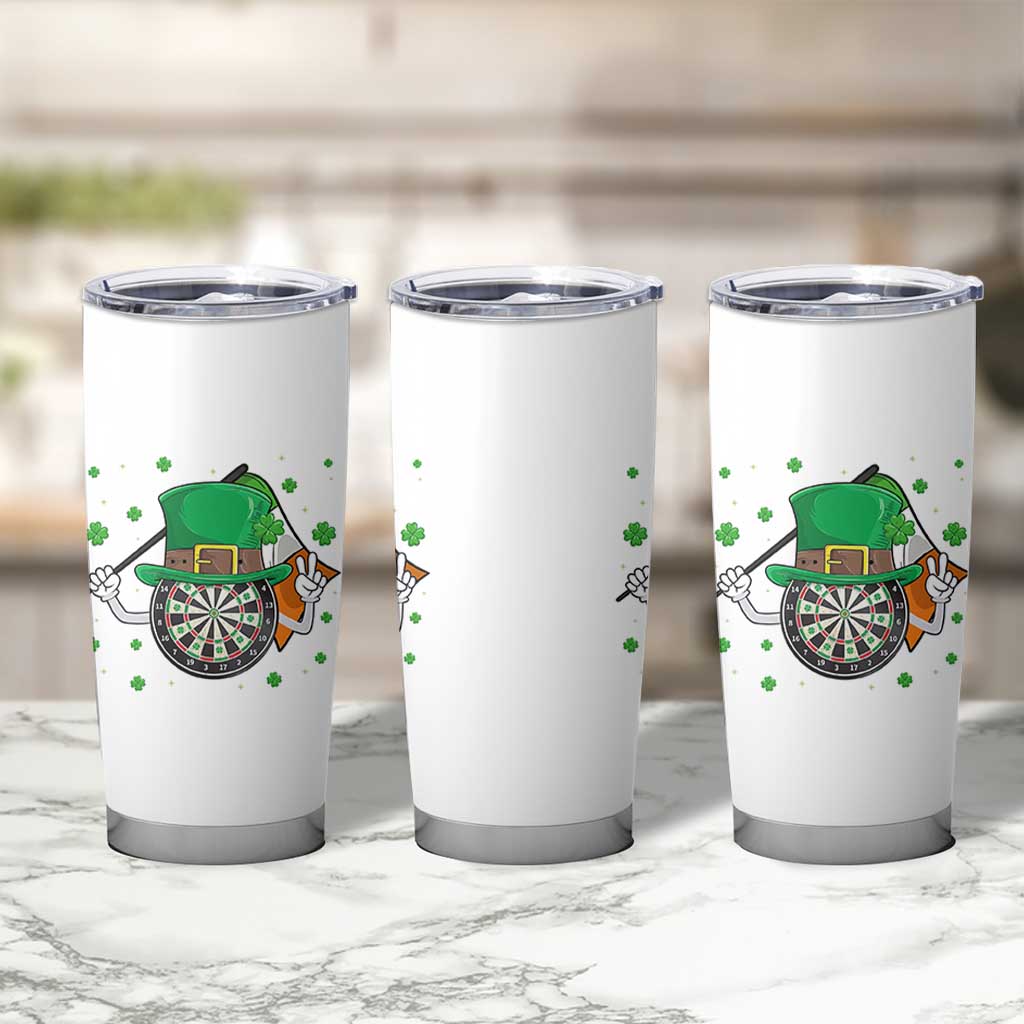 Lucky Darts Board With Irish Flag Tumbler Cup St Patricks Day Gift