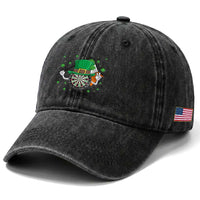 Lucky Darts Board With Irish Flag Washed Cotton Baseball Cap St Patricks Day Gift