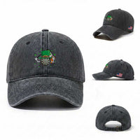 Lucky Darts Board With Irish Flag Washed Cotton Baseball Cap St Patricks Day Gift