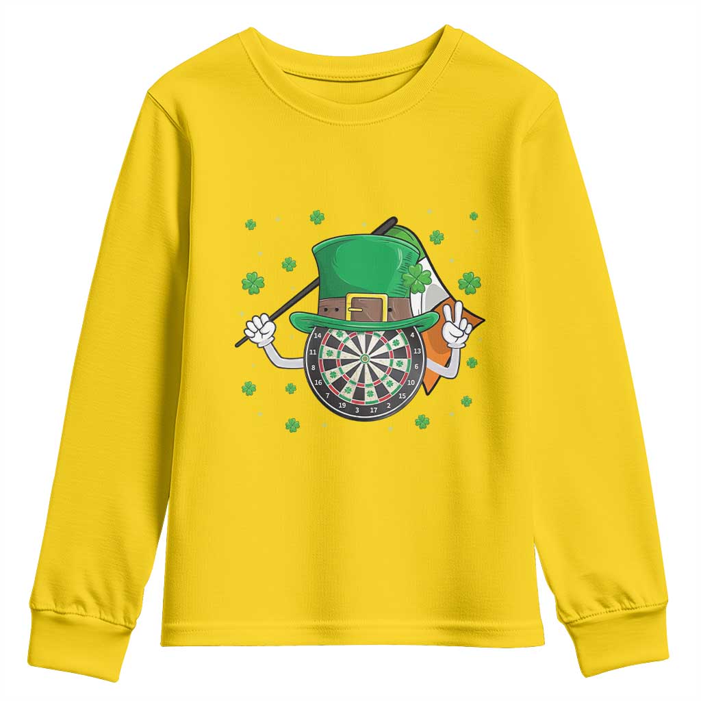 Lucky Darts Board With Irish Flag Youth Sweatshirt St Patricks Day Gift